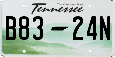 TN license plate B8324N