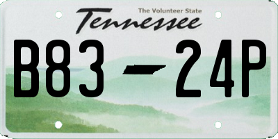 TN license plate B8324P