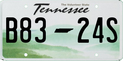 TN license plate B8324S