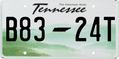 TN license plate B8324T