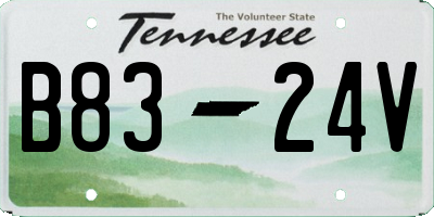 TN license plate B8324V