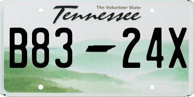 TN license plate B8324X
