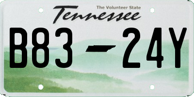 TN license plate B8324Y