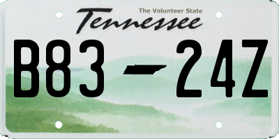 TN license plate B8324Z