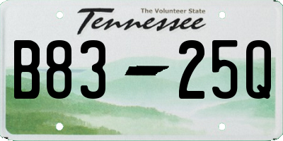 TN license plate B8325Q