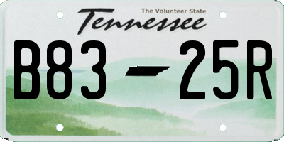TN license plate B8325R