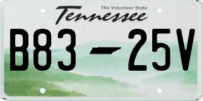 TN license plate B8325V