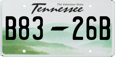 TN license plate B8326B