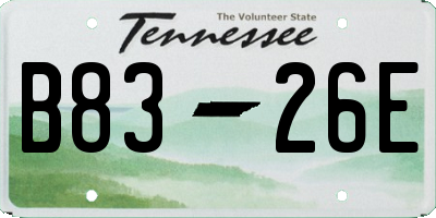 TN license plate B8326E