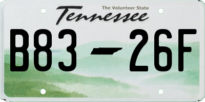 TN license plate B8326F