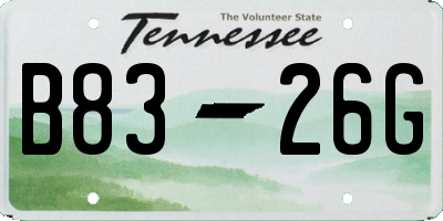 TN license plate B8326G