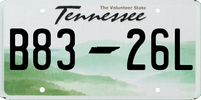 TN license plate B8326L