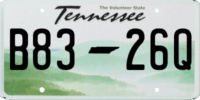 TN license plate B8326Q