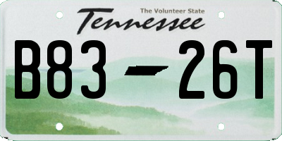 TN license plate B8326T