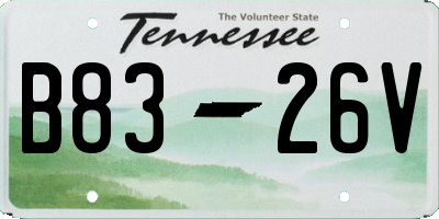 TN license plate B8326V