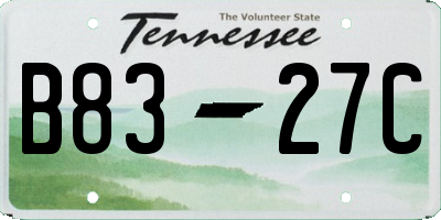 TN license plate B8327C