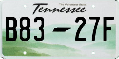 TN license plate B8327F