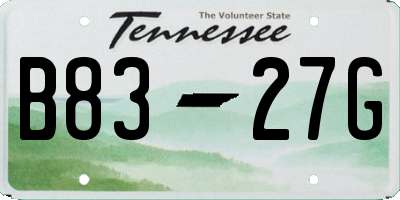 TN license plate B8327G