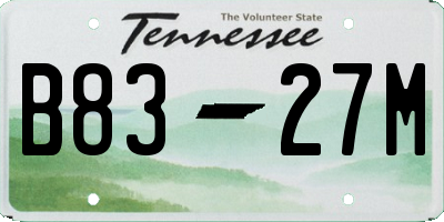 TN license plate B8327M