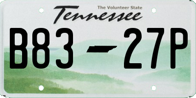 TN license plate B8327P
