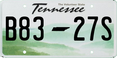 TN license plate B8327S