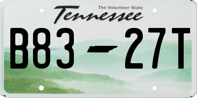 TN license plate B8327T