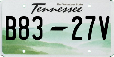 TN license plate B8327V