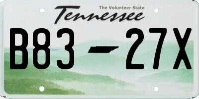 TN license plate B8327X