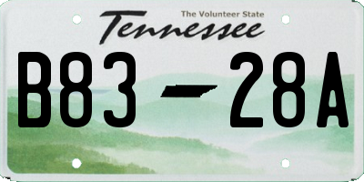 TN license plate B8328A