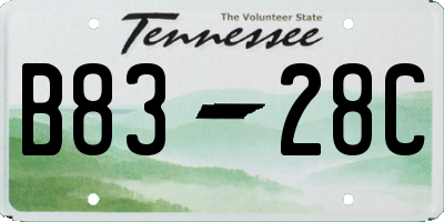 TN license plate B8328C