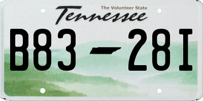 TN license plate B8328I