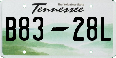 TN license plate B8328L