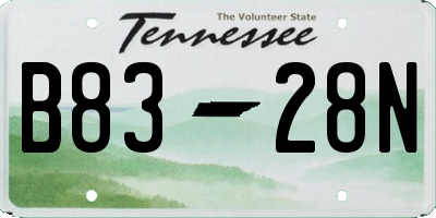 TN license plate B8328N