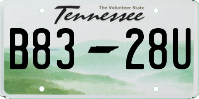 TN license plate B8328U
