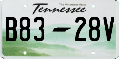 TN license plate B8328V