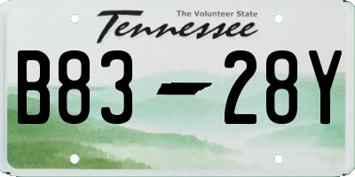 TN license plate B8328Y