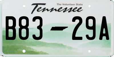 TN license plate B8329A