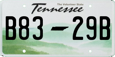 TN license plate B8329B