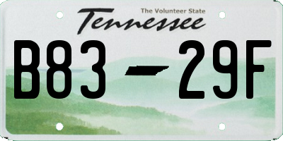 TN license plate B8329F