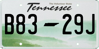 TN license plate B8329J