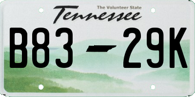 TN license plate B8329K