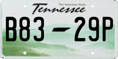 TN license plate B8329P