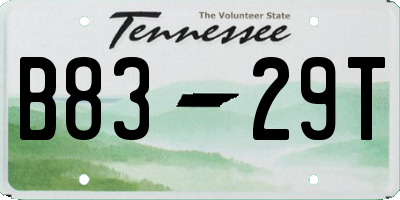 TN license plate B8329T