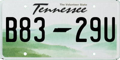 TN license plate B8329U