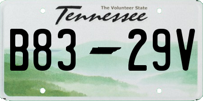 TN license plate B8329V