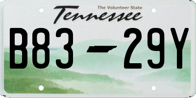 TN license plate B8329Y