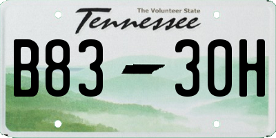 TN license plate B8330H