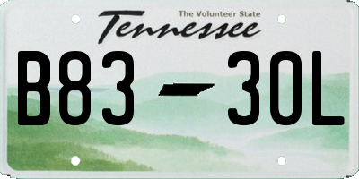 TN license plate B8330L