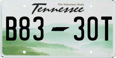TN license plate B8330T