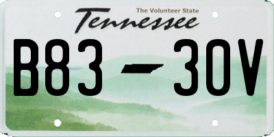 TN license plate B8330V